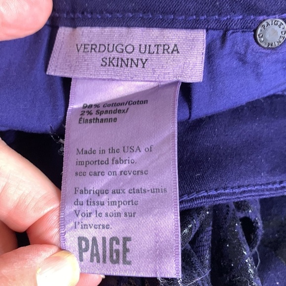 Paige Verdugo Ultra Skinny Brocade Jeans‎ - Picture 6 of 9